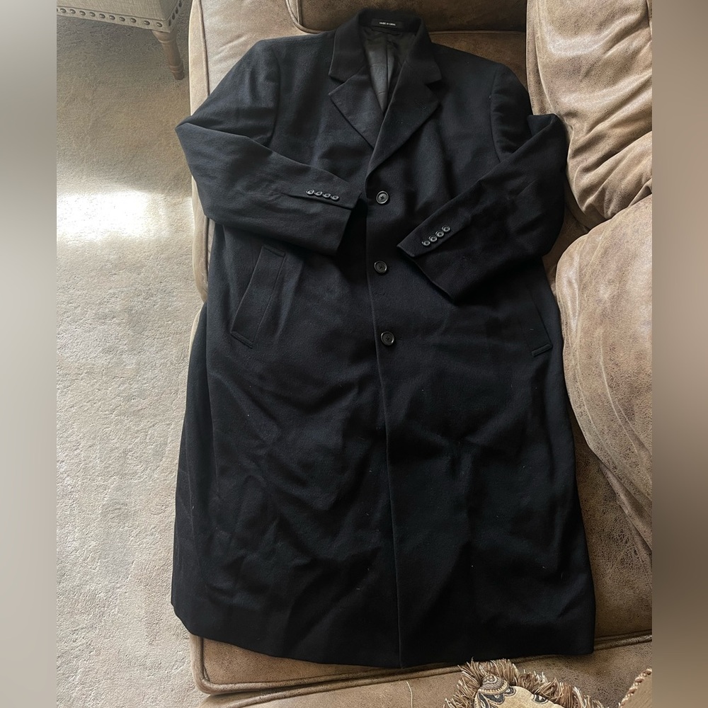 Pronto Uomo 100% Cashmere Long Coat- SIZE:46R